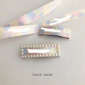 2Pcs* Ribbon Hair Clips